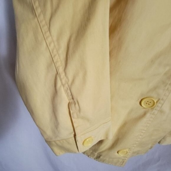 Christopher & Banks Blouse Yellow button down XL light blazer top women's EUC - Picture 5 of 11